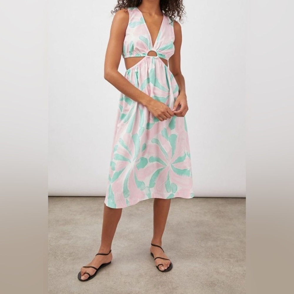 Rails Rizo cut out Midi Dress in Candy mint beachy boho sz S